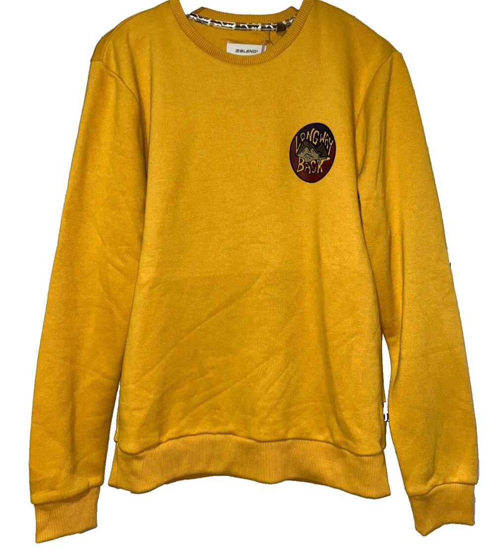 BLEND Men’s NWT Long Way Back Mountain Graphic Crewneck Sweatshirt size M
